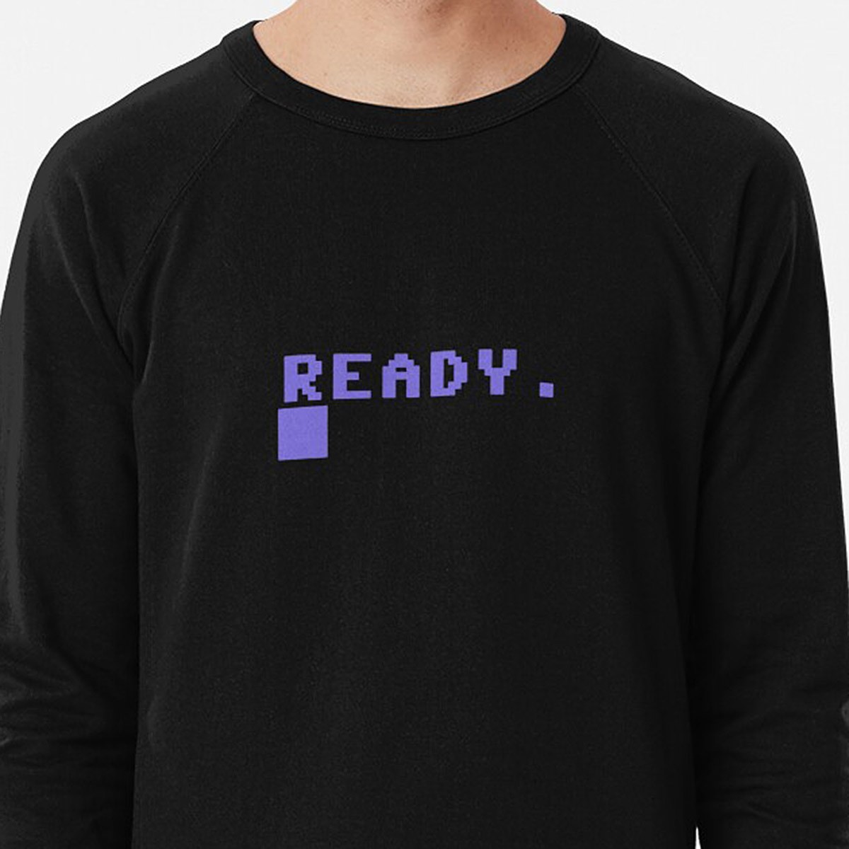 Commodore C64 Ready Prompt Lightweight Sweatshirt by NTK Apparel